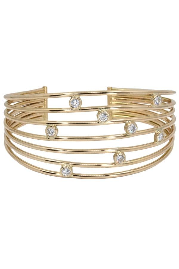 BRACELET JONC OUVERT DIAMANTS