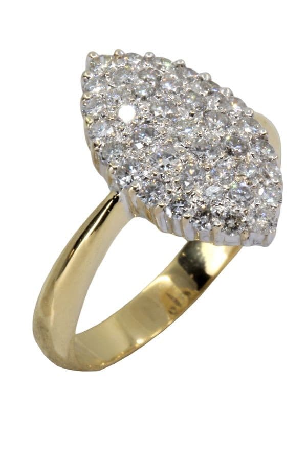 BAGUE MARQUISE DIAMANTS — vue 4