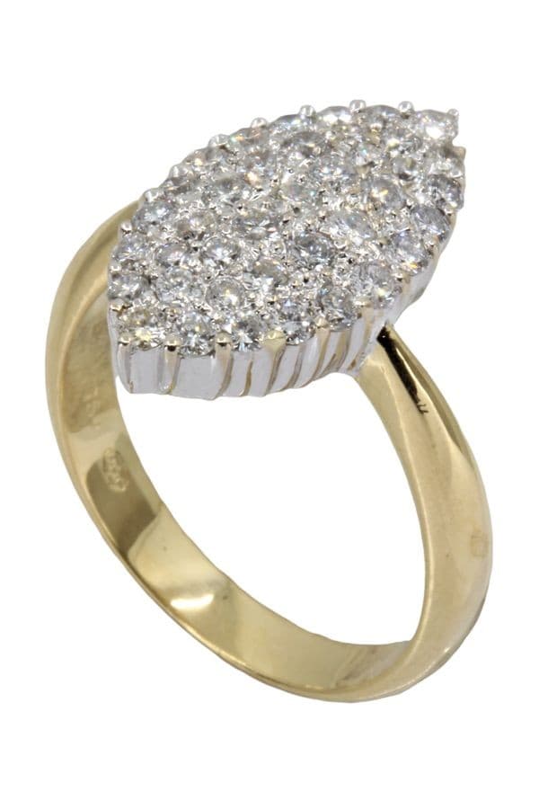 BAGUE MARQUISE DIAMANTS — vue 5