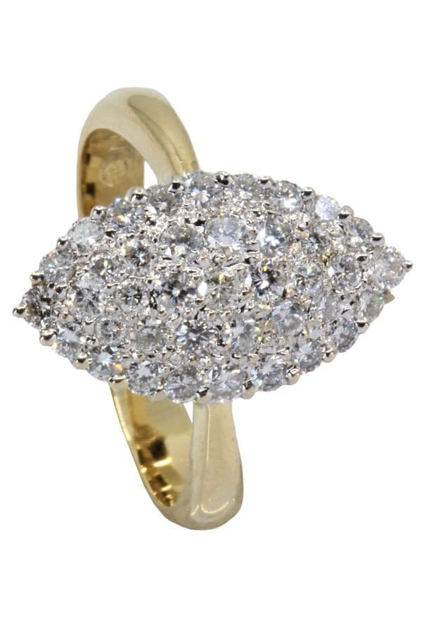 BAGUE MARQUISE DIAMANTS — vue 6