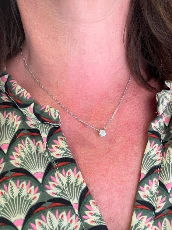 COLLIER SOLITAIRE DIAMANT — vue 2