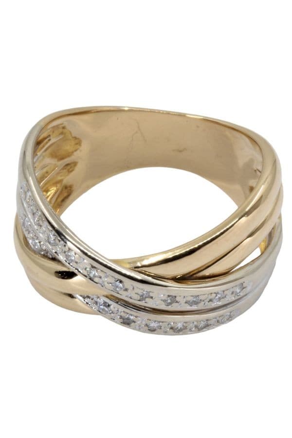 BAGUE ENTRELACÉE DIAMANTS — vue 3