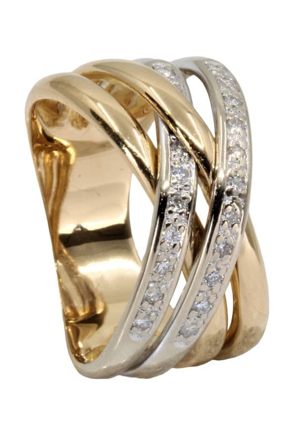 BAGUE ENTRELACÉE DIAMANTS — vue 4
