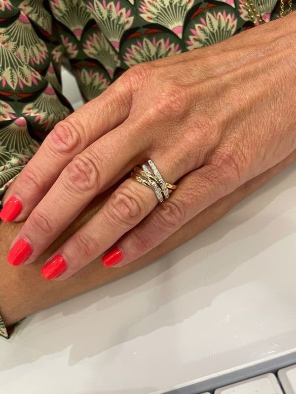 BAGUE ENTRELACÉE DIAMANTS — vue 2