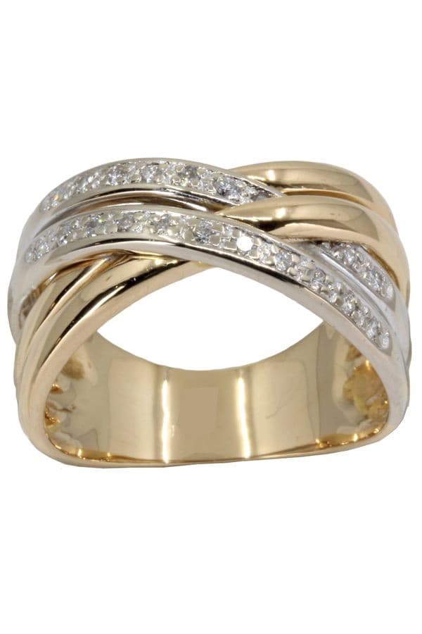 BAGUE ENTRELACÉE DIAMANTS — vue 1
