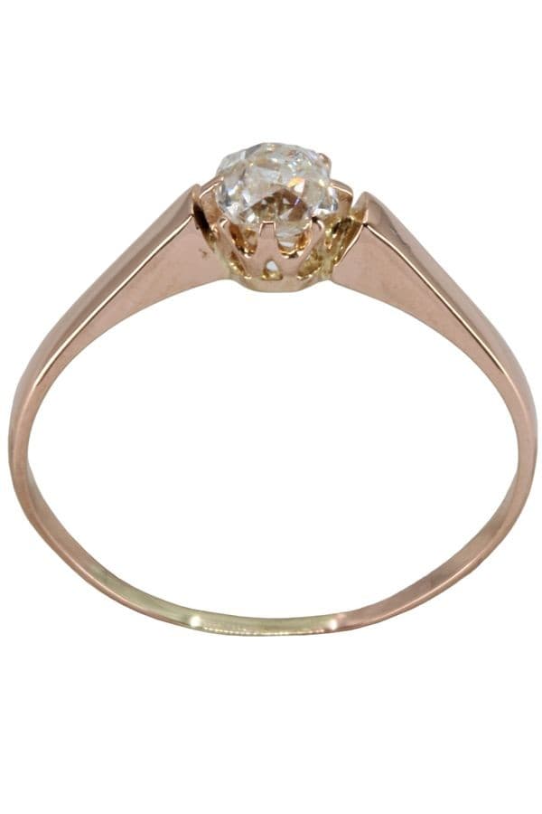 SOLITAIRE ANCIEN DIAMANT 0.20 CARAT — vue 1