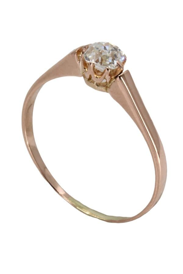 SOLITAIRE ANCIEN DIAMANT 0.20 CARAT — vue 4