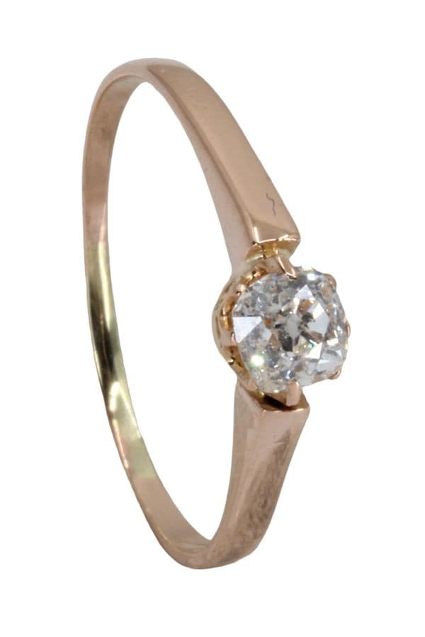 SOLITAIRE ANCIEN DIAMANT 0.20 CARAT — vue 5