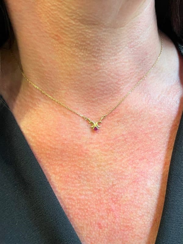 COLLIER MODERNE RUBIS — vue 2