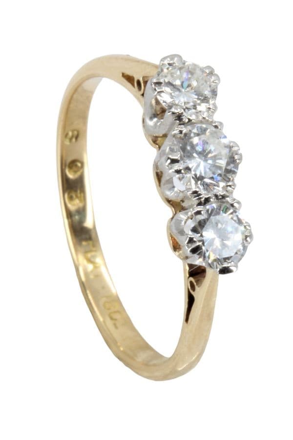 BAGUE ANCIENNE JARRETIÈRE DIAMANTS — vue 6