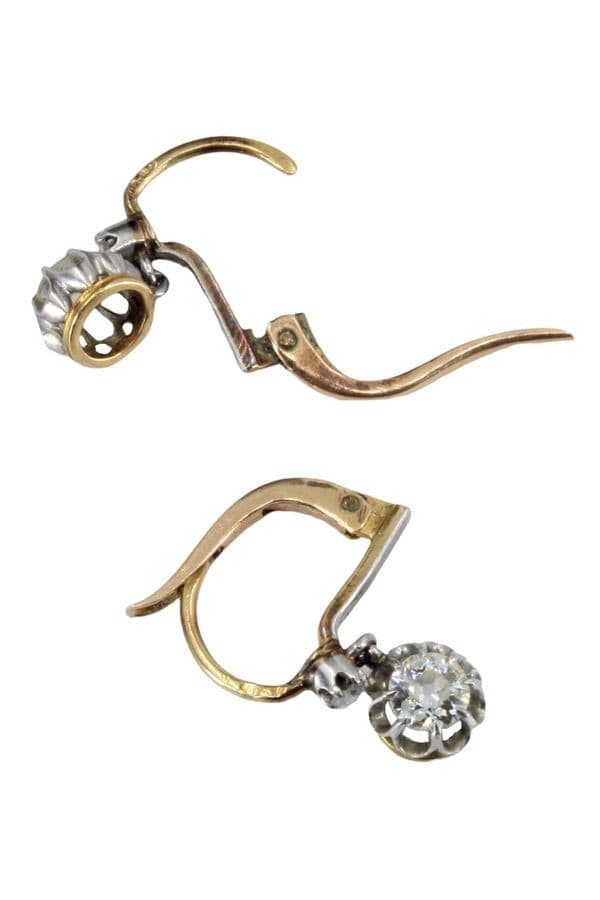 DORMEUSES ANCIENNES DIAMANTS 0.30 CARAT — vue 3
