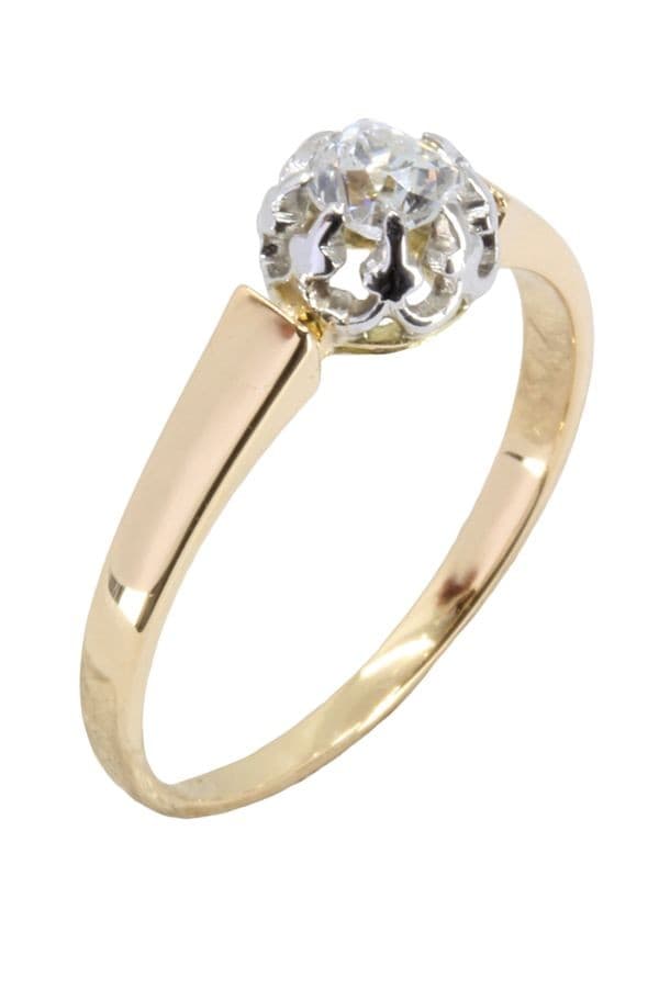 SOLITAIRE ANCIEN DIAMANT 0.27 CARAT — vue 4