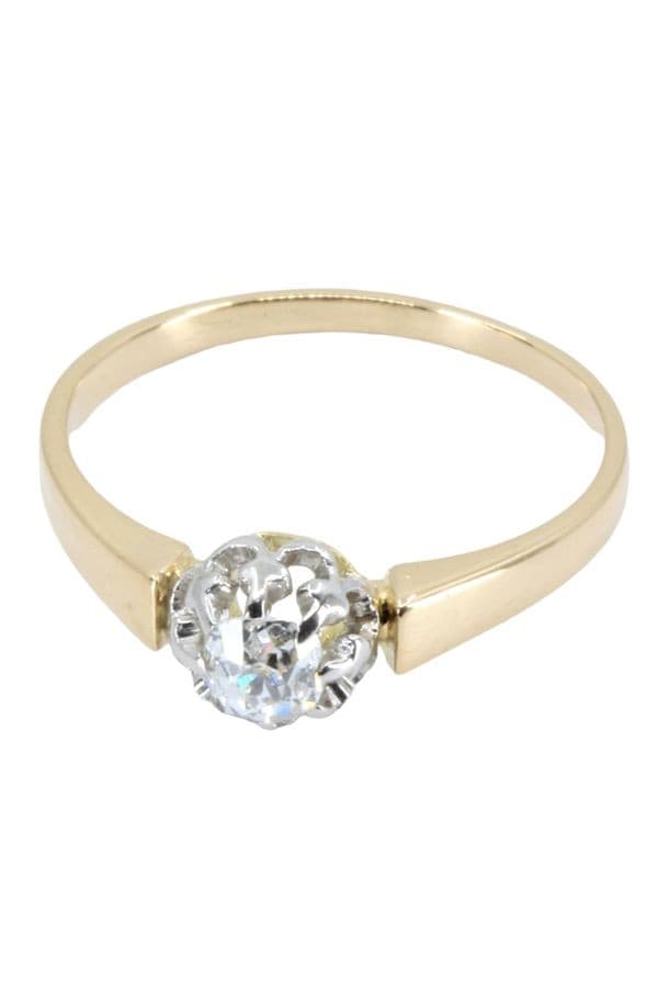SOLITAIRE ANCIEN DIAMANT 0.27 CARAT — vue 3