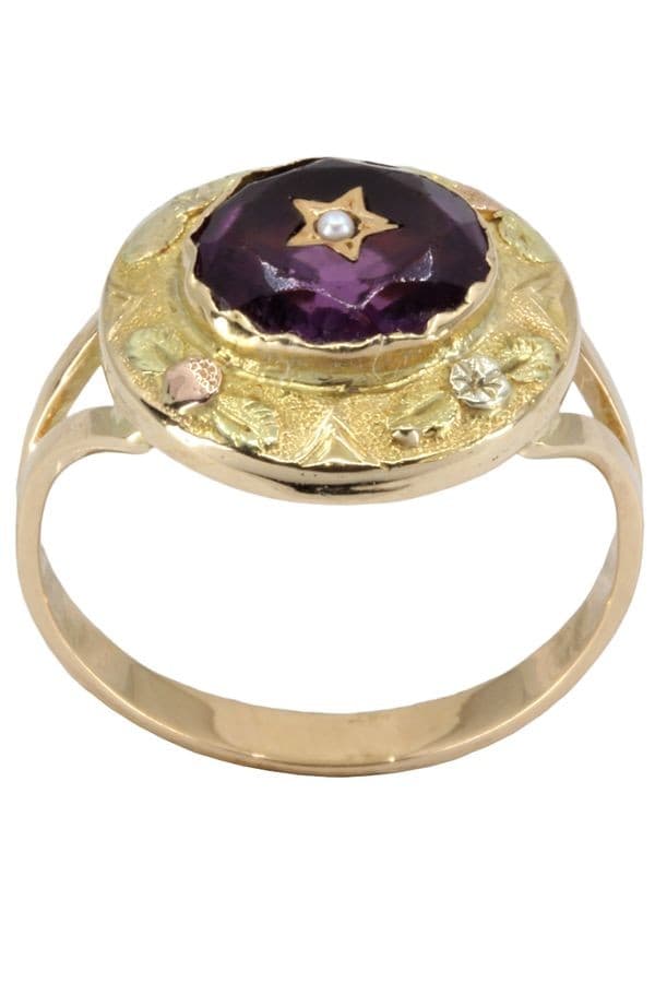 BAGUE AMÉTHYSTE NAPOLÉON III — vue 1