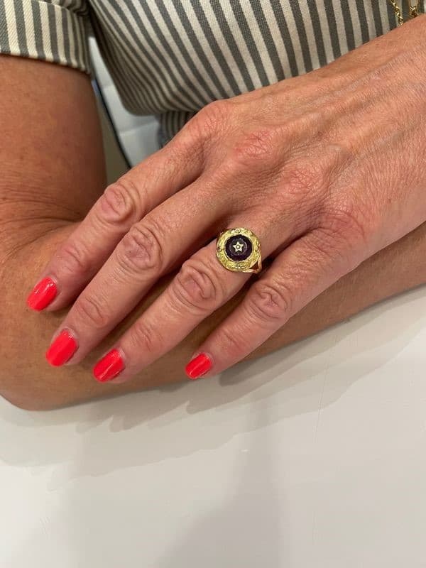 BAGUE AMÉTHYSTE NAPOLÉON III — vue 2