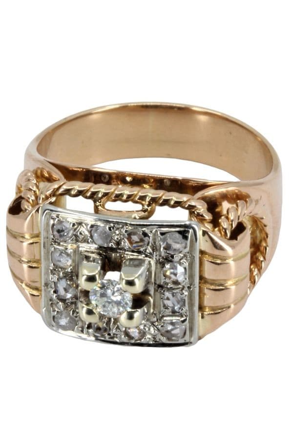 BAGUE ANCIENNE DIAMANTS — vue 6