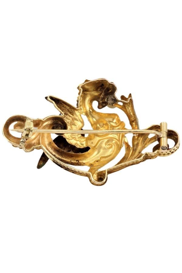 BROCHE ANCIENNE CHIMÈRE — vue 3