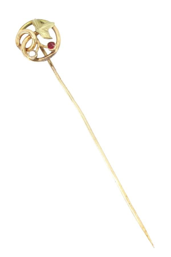 ÉPINGLE ANCIENNE PERLE — vue 1