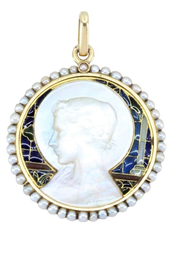 MÉDAILLE VIERGE SIGNÉE F. DE VERNON