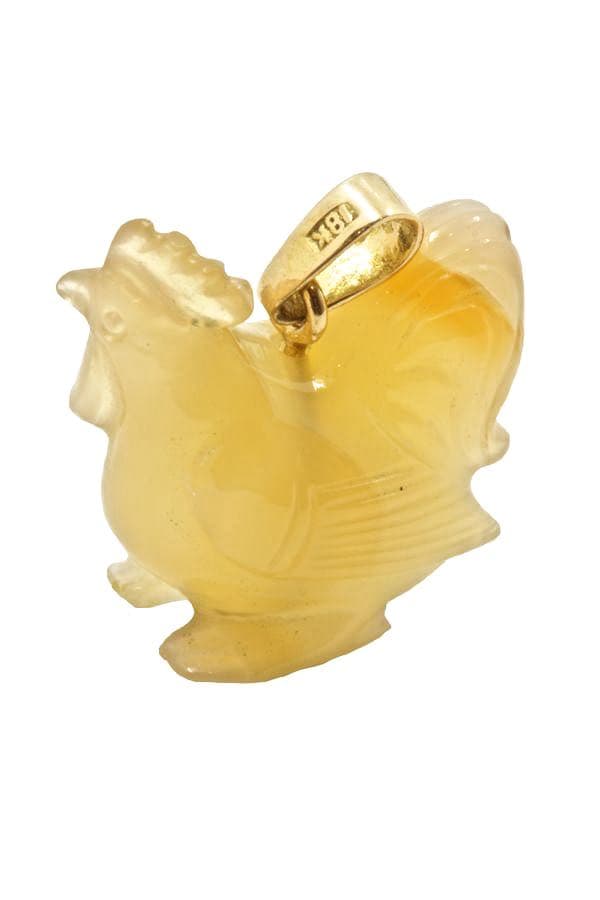 PENDENTIF COQ VIETNAMIEN EN QUARTZ — vue 2
