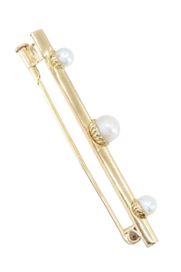 BROCHE ANCIENNE PERLES — vue 4