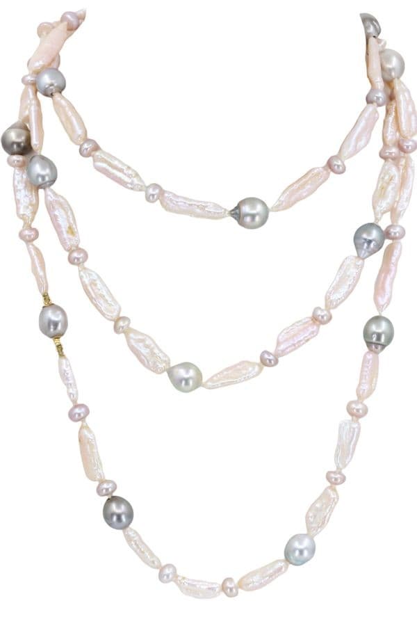 SAUTOIR PERLES BAROQUES — vue 1