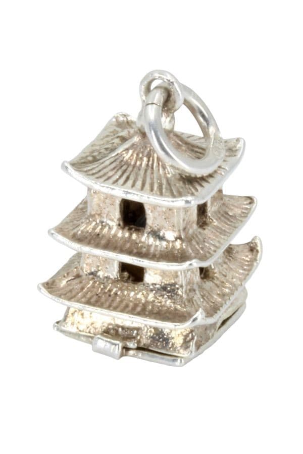 PENDENTIF ARGENT PAGODE — vue 1