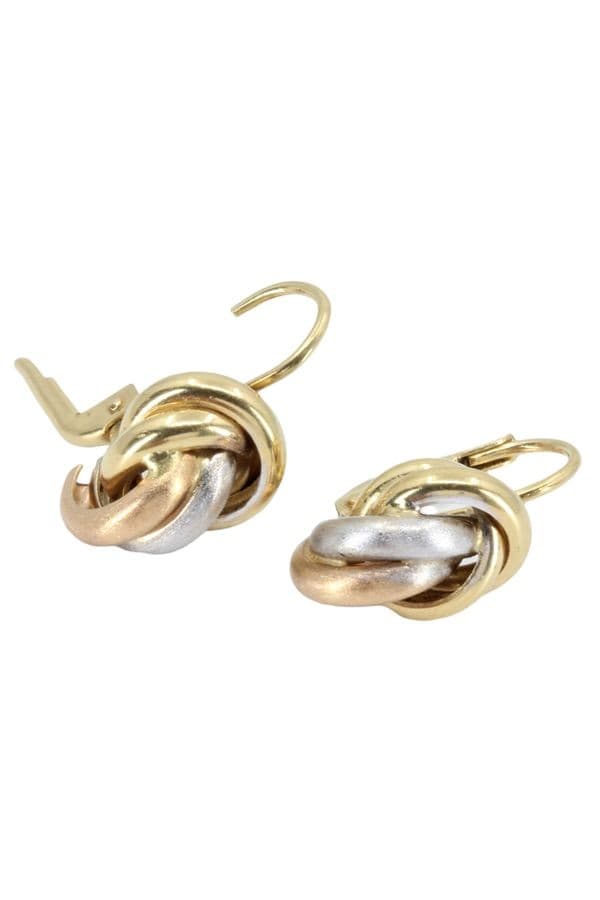 BOUCLES D'OREILLES 3 ORS NŒUDS — vue 3