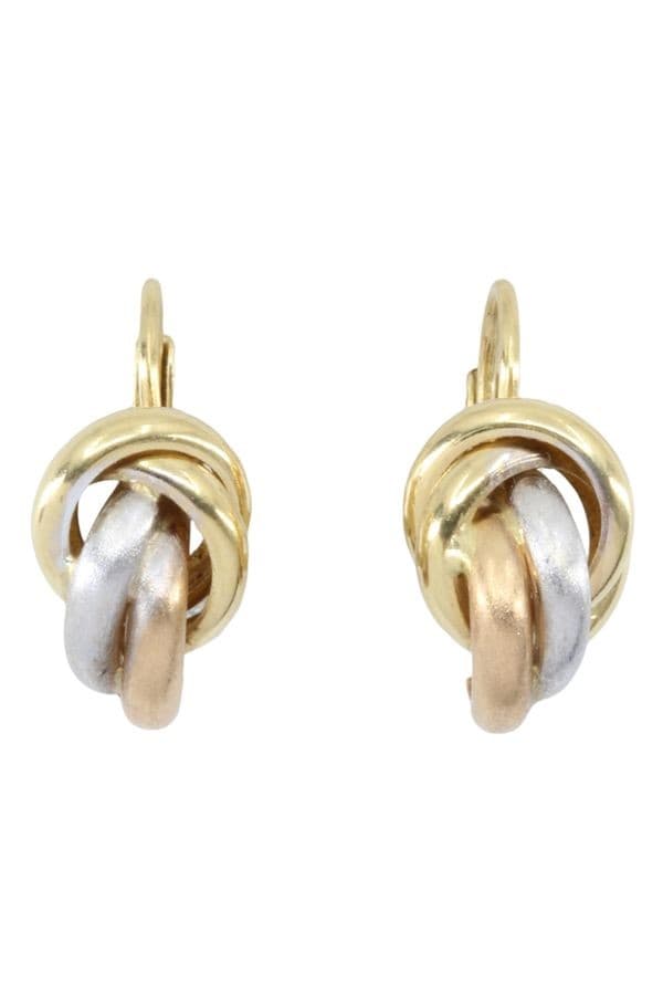 BOUCLES D'OREILLES 3 ORS NŒUDS — vue 1