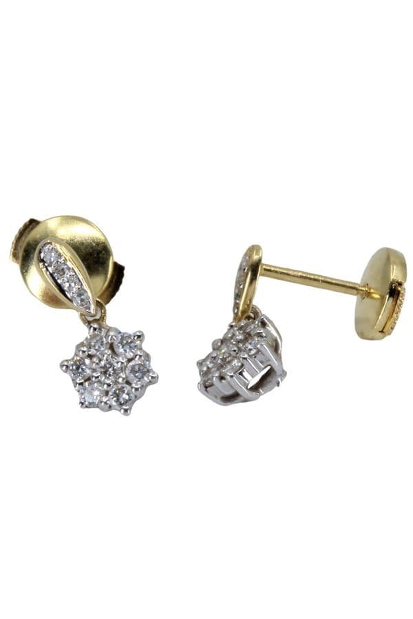 BOUCLE D'OREILLES ÉTOILES DIAMANTS — vue 3