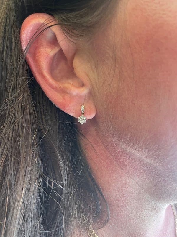 BOUCLE D'OREILLES ÉTOILES DIAMANTS — vue 2