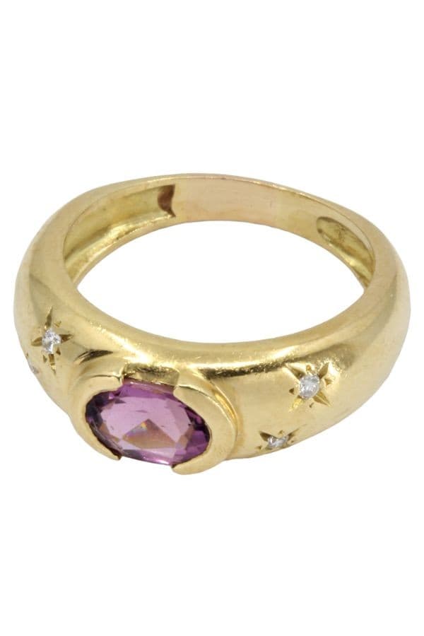 BAGUE JONC TOURMALINE — vue 3