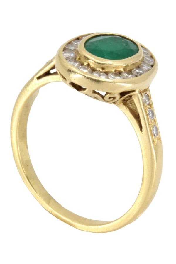 MARQUISE MODERNE ÉMERAUDE ET DIAMANTS — vue 6