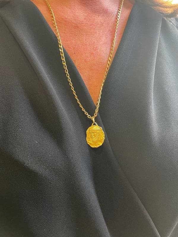 MÉDAILLE ANCIENNE VISAGE DU CHRIST — vue 2