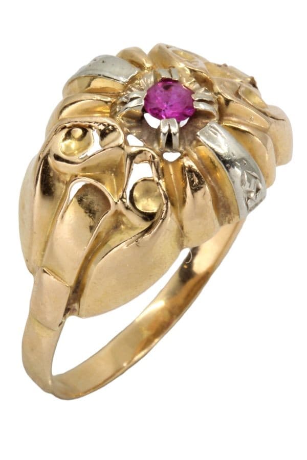 BAGUE RUBIS ANNÉES 50' — vue 5