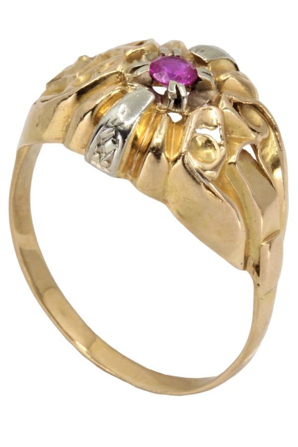 BAGUE RUBIS ANNÉES 50' — vue 6