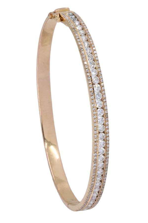 BRACELET JONC OUVRANT DIAMANTS — vue 3