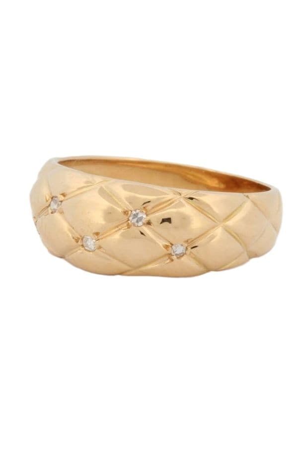 BAGUE MODERNE JONC DIAMANTS — vue 3