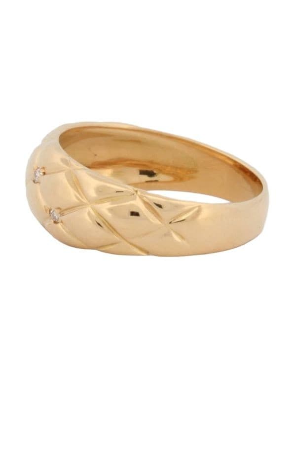 BAGUE MODERNE JONC DIAMANTS — vue 4
