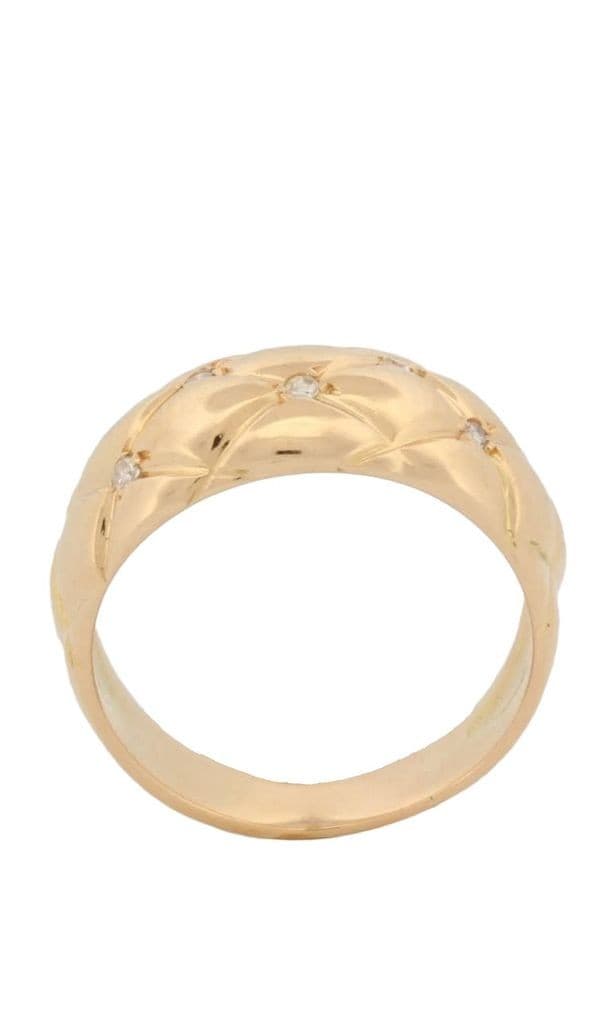 BAGUE MODERNE JONC DIAMANTS — vue 1