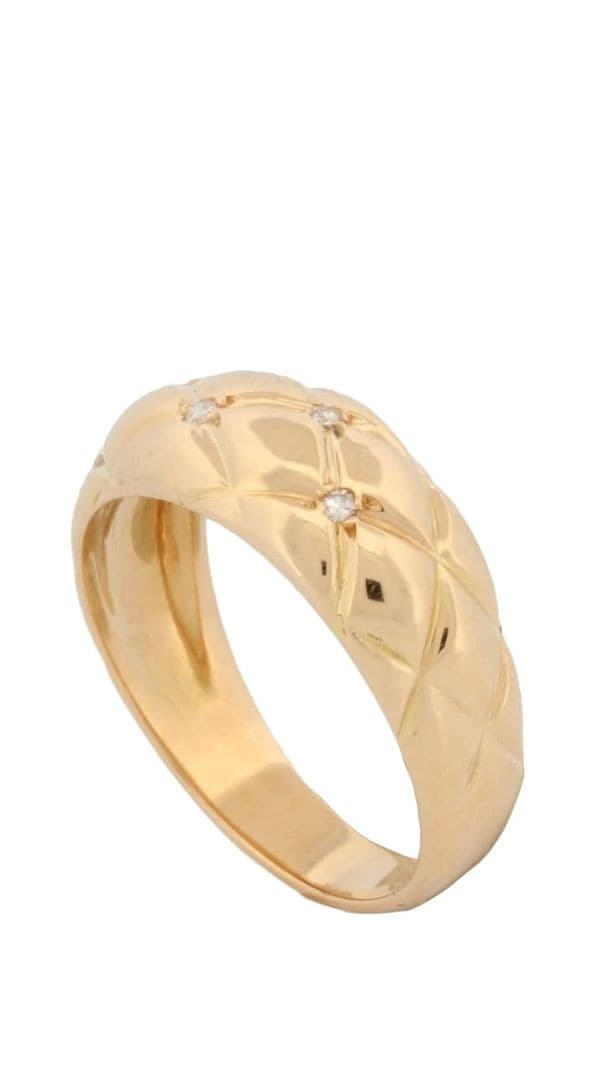 BAGUE MODERNE JONC DIAMANTS — vue 6