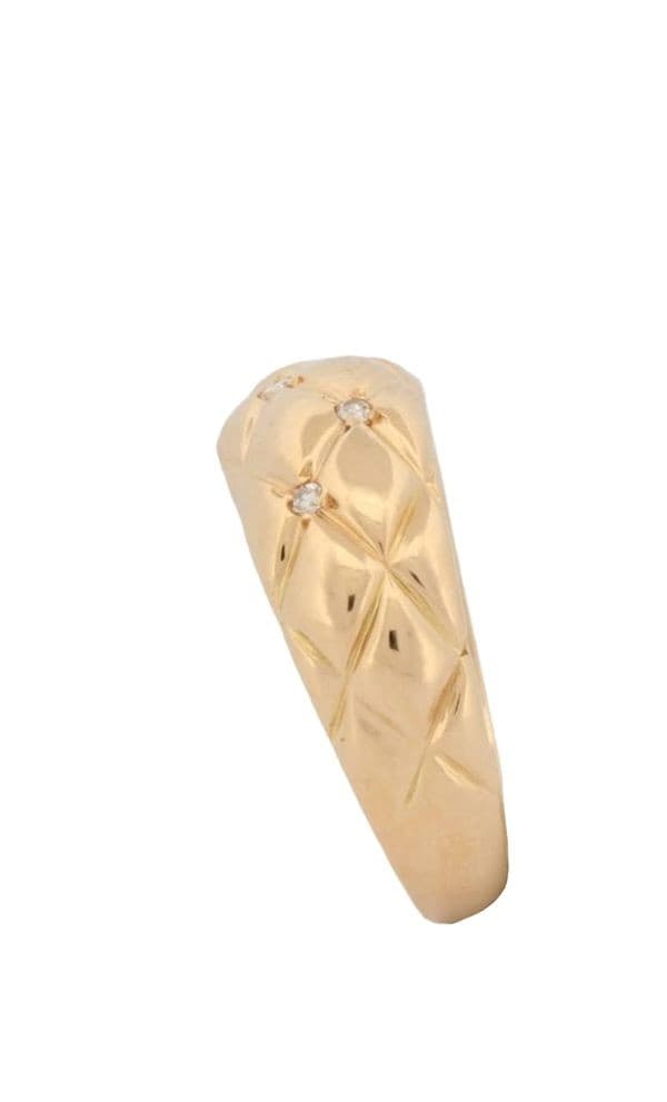 BAGUE MODERNE JONC DIAMANTS — vue 5