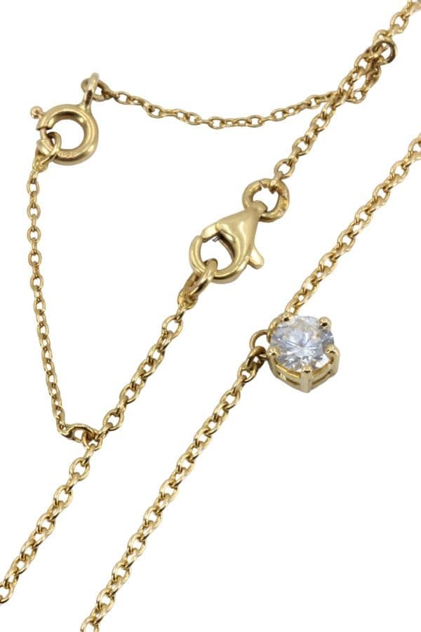 COLLIER SOLITAIRE DIAMANT 0.40 CARAT — vue 4