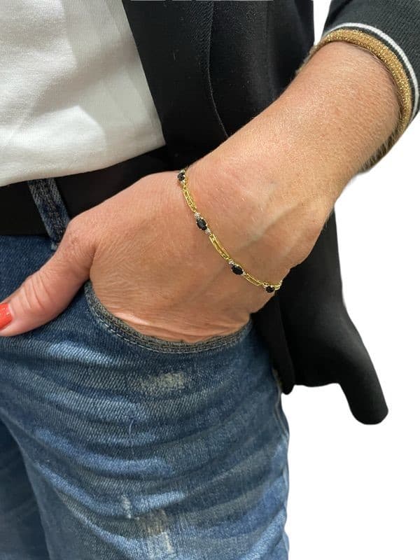 BRACELET MODERNE SAPHIRS — vue 2