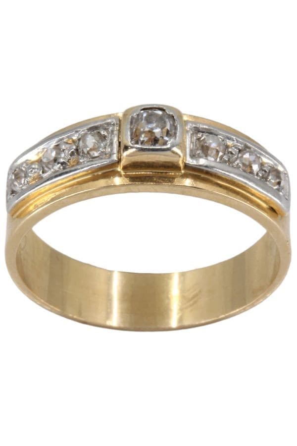 BAGUE ANCIENNE DIAMANTS — vue 1