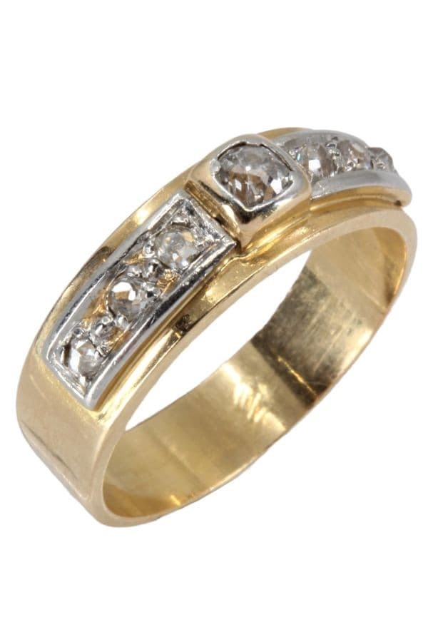 BAGUE ANCIENNE DIAMANTS — vue 4