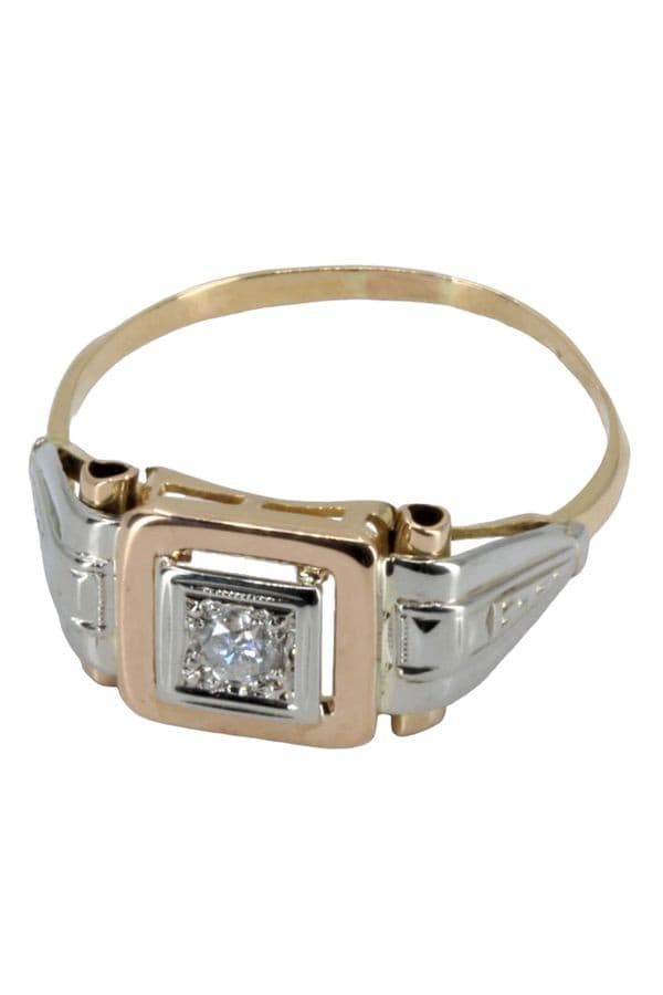 BAGUE DIAMANT ANNÉES 30' — vue 3