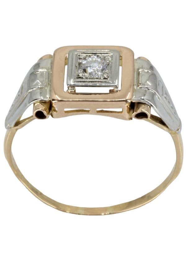 BAGUE DIAMANT ANNÉES 30' — vue 1
