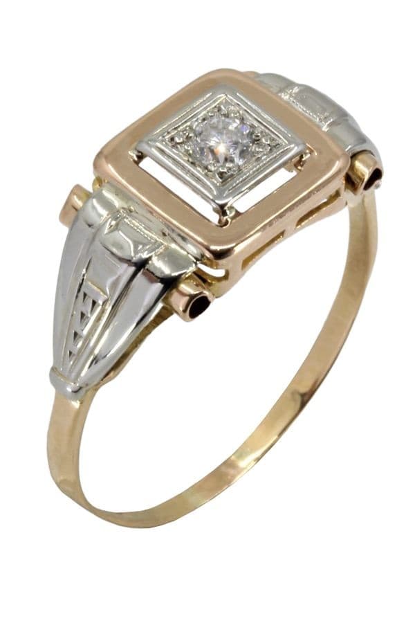BAGUE DIAMANT ANNÉES 30' — vue 4