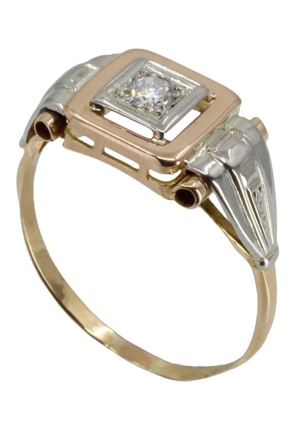 BAGUE DIAMANT ANNÉES 30' — vue 6